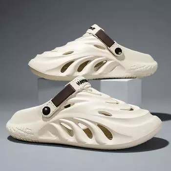 Мужские сандалии, пляжная обувь, домашние тапочки, толстая подошва, мягкие и удобные, нескользящие, износостойкие, вентилируемые, модные, новинка унисекс 36