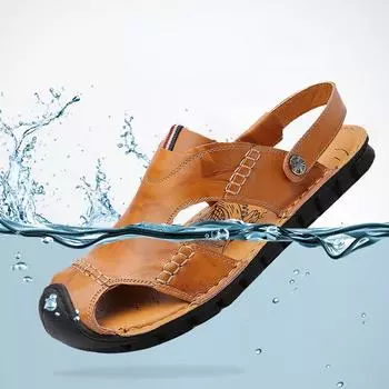 Мужские сандалии Пляжные сандалии Мужские тапочки 39 светло-коричневого