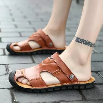 Мужские сандалии Пляжные сандалии Мужские тапочки 39 чёрный