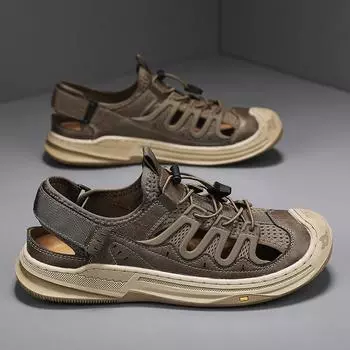 Мужские сандалии Полые пляжные сандалии 39 чёрный