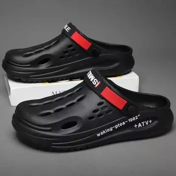 Мужские сандалии-сабо с закрытым носком, мягкая подошва, прогулочная обувь, летняя обувь для отдыха на природе, сандалии для пляжа 38-39 бежевый