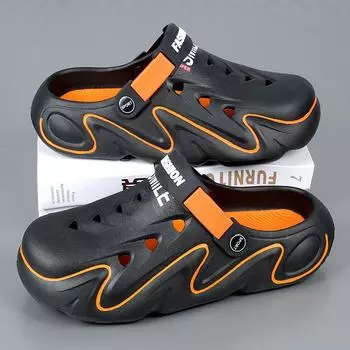 Мужские сандалии, тапочки, уличные пляжные удобные мягкие сабо, дизайнерские мужские тапочки, повседневная обувь, садовая обувь, мужские сандалии, тапочки 38-39