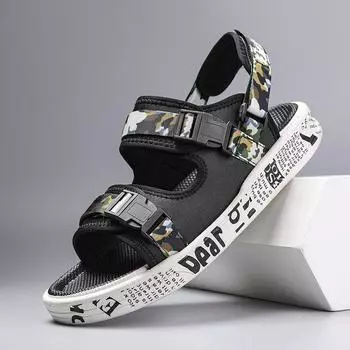 Мужские сандалии Trend Sandel для мужчин Сандалии для отдыха на открытом воздухе Летняя мужская дизайнерская мужская обувь Мужские кожаные сандалии Оригинальная брендовая обувь 41