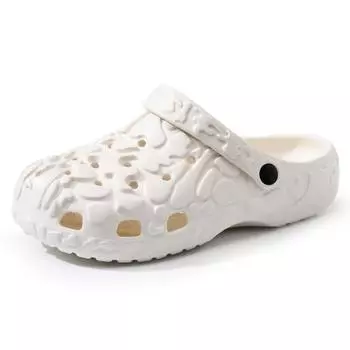 Мужские сандалии удобны и универсальны для летних путешествий, дышащие, износостойкие и нескользящие, пляжная вечеринка для пар, прямые волосы 36-37 белый