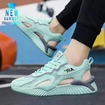 Мужские сандалии Уличная обувь Удобные пляжные летние 39-44 Спортивные сандалии Прогулочные сандалии Дышащая сетчатая обувь Модные сандалии Обувь для мужчин 43 чёрный