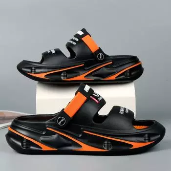 Мужские сандалии, уличные тапочки, пляжные удобные шлепанцы, мягкие сабо, мужская повседневная обувь, обувь для плавания, мужские и женские пляжные сандалии 45 белый