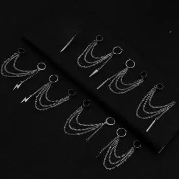 Мужские серьги-клипсы из нержавеющей стали для ушей - персонализированный модный аксессуар