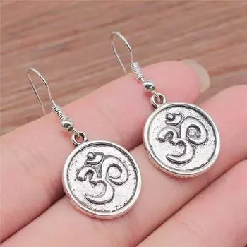 Мужские серьги Om Peace, аксессуары «сделай сам», для изготовления ювелирных изделий, размер 18X19 мм