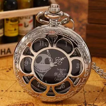 Мужские серебристые карманные часы в стиле ретро, классические винтажные кварцевые карманные часы с циферблатом с арабскими цифрами, ожерелье, подарки для мужчин и женщин