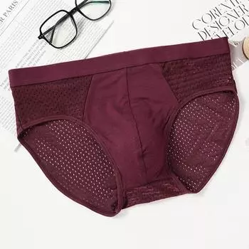 Мужские сетчатые боксеры трусы Hombre большого размера шорты нижнее белье дышащие сексуальные трусики 4XL