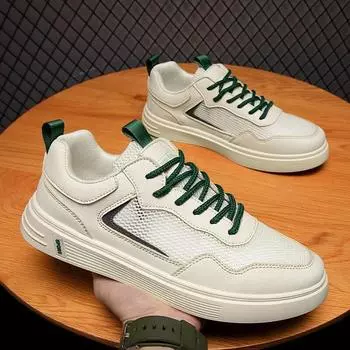 Мужские сетчатые дышащие кроссовки, летняя повседневная спортивная обувь на шнуровке, модные легкие кроссовки на плоской подошве, Zapatillas Deportivas Hombre 40