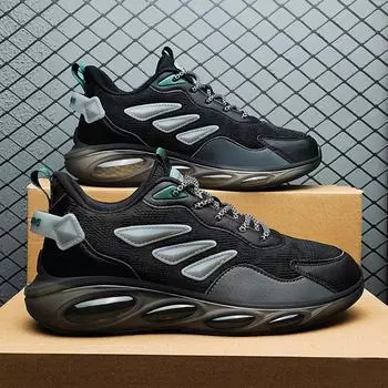 Мужские сетчатые дышащие повседневные кроссовки Мужская обувь 39 оранжевый/чёрный