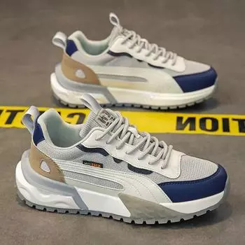 Мужские сетчатые кроссовки, дышащая мужская обувь, удобная мужская вулканизированная обувь со шнуровкой, износостойкая мужская обувь для бега Zapatillas 39