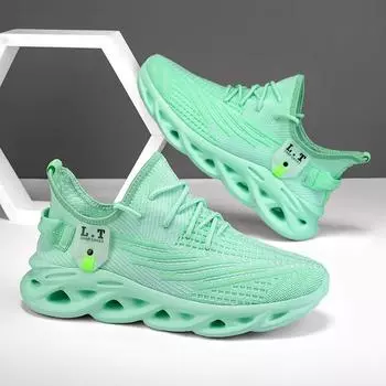 Мужские сетчатые кроссовки, летние, новые, повседневные, дышащие, с перекрученной подошвой, большого размера, кроссовки для бега 39 белый