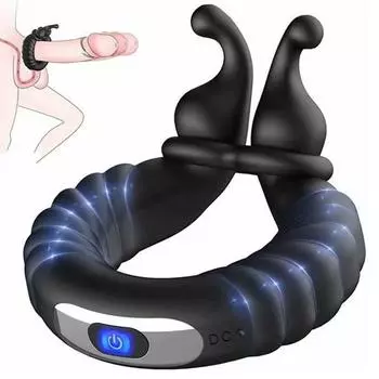 Мужские секс-игрушки Задержка эякуляции Блокировка спермы Кольцо Силиконовые вибрирующие игрушки Секс-игрушки для мужчин 1 frequency vibration