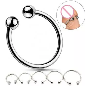Мужские секс-товары из нержавеющей стали с двумя шариками для пениса, секс-кольцо, увеличение оргазма, головка члена, секс-игрушки для мужчин 25mm