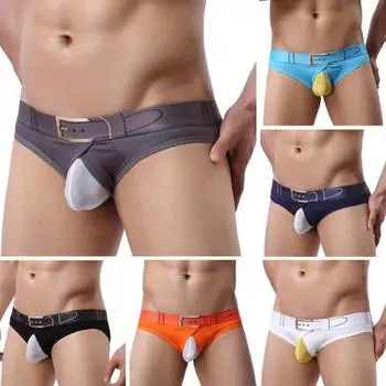 Мужские сексуальные дышащие сетчатые выпуклые мешочки мягкие хлопковые трусы нижнее белье L