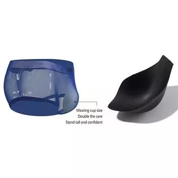 Мужские сексуальные купальники Sponge Cup Плавки Трусы Купальные костюмы Enhance Peni S Pouch Bulge Вставки Съемные мужские аксессуары для плавания