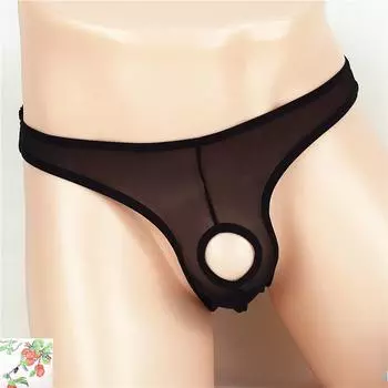 Мужские сексуальные сетчатые прозрачные бандажи, ультратонкие дышащие мужские сексуальные трусы, нижнее белье One size