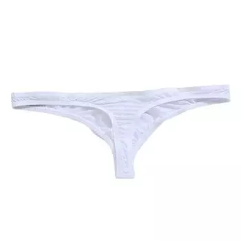 Мужские сексуальные стринги с низкой посадкой, U-выпуклые однотонные трусы с эластичным поясом, облегающее однотонное нижнее белье из ледяного шелка, повседневная одежда M