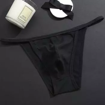 Мужские сексуальные стринги, сексуальные трусы с низкой талией и U-образной сумкой, однотонное эластичное нижнее белье, дышащие трусики, повседневная одежда XL
