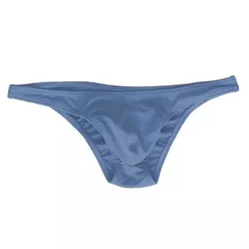 Мужские сексуальные стринги, сексуальные трусы с низкой талией и U-образной сумкой, однотонное эластичное нижнее белье, дышащие трусики, повседневная одежда M