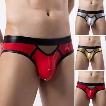 Мужские сексуальные трусики-бикини в стиле пэчворк, цветные, спереди, с низкой посадкой, U-образный дизайн, дышащие XL