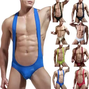 Мужские сексуальные трусы однотонные слинги дышащие лоскутные нижнее белье из ледяного шелка L