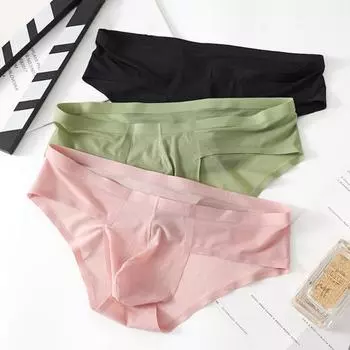 Мужские сексуальные трусы с низкой посадкой, U-образные, однотонные, плавные линии, бесшовные, дышащие, стринги, нижнее белье M