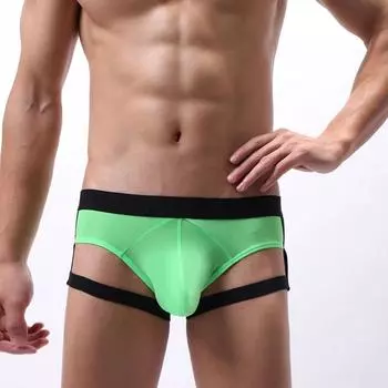 Мужские сексуальные трусы с ремешками, мужские трусы, нижнее белье, бикини с низкой посадкой M
