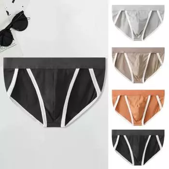 Мужские сексуальные трусы средней посадки с эластичным поясом, нижнее белье с высоким вырезом сбоку, с принтом в виде букв, цвет пэчворк 2XL