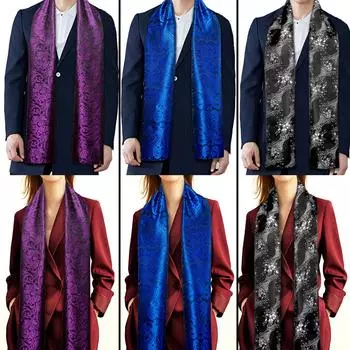 Мужские шарфы Barry.Wang с узором пейсли, тканый шелковый шарф для официальных встреч, подарочный набор SW-1003