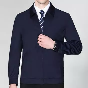 Мужские шерстяные куртки весна и осень деловые повседневные куртки для среднего и пожилого возраста с лацканами большие размеры тонкие куртки для пап 170