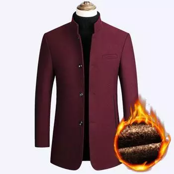 Мужские шерстяные тренчи Кашемировые блейзеры Куртки Воротник-стойка Деловые повседневные костюмы Пальто Мужские зимние куртки и пальто XS верблюд