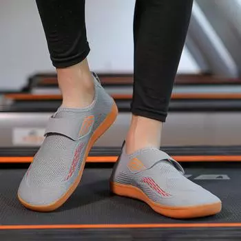 Мужские широкие парусиновые кроссовки для босиком, модные туфли на плоской подошве, мягкая подошва с нулевой заниженной подошвой, легкие модные кроссовки с широким носком 36 красный/чёрный