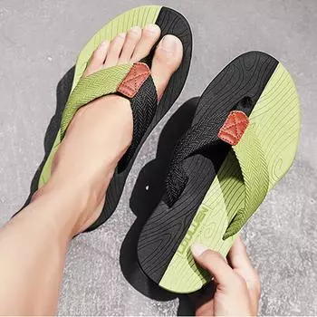 Мужские шлепанцы для лета, повседневные шлепанцы, мужские сандалии для ношения на открытом воздухе, нескользящие пляжные сандалии 45