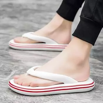Мужские шлепанцы Лето 2024 Женская обувь Толстая подошва EVA Нескользящие тапочки для улицы и дома Парная обувь Chaussure Femme 43 белый