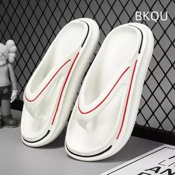 Мужские шлепанцы, повседневная, износостойкая, нескользящая, модная, дышащая, удобная, водонепроницаемая, легкая обувь на платформе, летняя основная обувь 40 абрикосовый