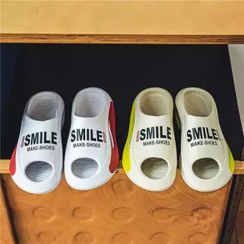 Мужские шлепанцы с мягкой подошвой, лето 2024, пляжные сандалии, мужская нескользящая домашняя обувь для ванной комнаты 36 белый