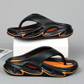 Мужские шлепанцы, уличные домашние тапочки, мужские пляжные сандалии на толстой мягкой подошве, нескользящие домашние мужские и женские тапочки для ванной, шлепанцы 36-37