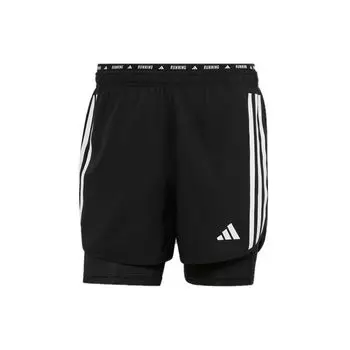 Мужские шорты 2-в-1 Adidas Own The Run с 3 полосками, черные IQ3808 XXL