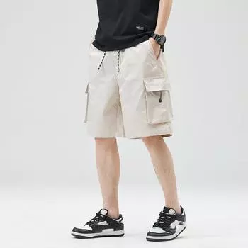 Мужские шорты для активного отдыха, путешествий, повседневные, спортивные, с большими карманами, прочные, удобные, тонкие шорты XXXXL чёрный