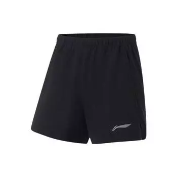 Мужские шорты для бега Li-Ning в стиле ретро с американским логотипом, черные AKST265-1