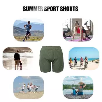 Мужские шорты для фитнеса, быстросохнущие шорты для спортзала, пляжные шорты, летние шорты для отдыха, спортивных тренировок, бега, короткие брюки Large зелёный