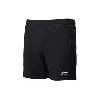 Мужские шорты для плавания свободного кроя с вышитым логотипом Li Ning, черные AAPR078 S