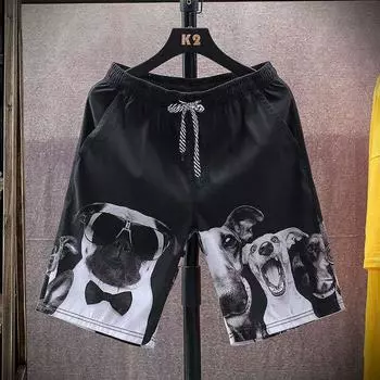 Мужские шорты для пляжа больших размеров, быстросохнущие - Свободный крой, Унисекс, Стиль «пятиточки» 2XL