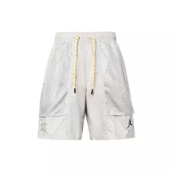 Мужские шорты Jordan Jumpman в сетку с принтом и карманами, серые DM1407-012 XL
