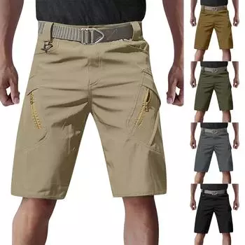 Мужские шорты, камуфляжные повседневные шорты, брюки, комбинезоны, многофункциональные износостойкие тренировочные шорты IX9 L армия зеленый