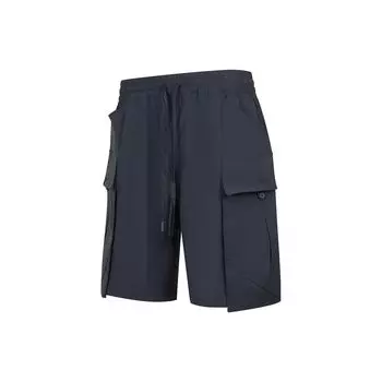 Мужские шорты-карго Li Ning X Jackie Chan Kung Fu Series Innate Qi, однотонные, с несколькими карманами, черные AKST033-1 S
