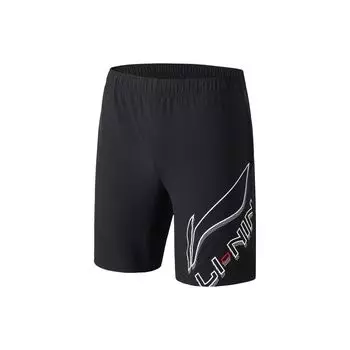Мужские шорты Li-Ning прямого кроя со средней посадкой и надписью логотипа бренда AAPT057-4 L